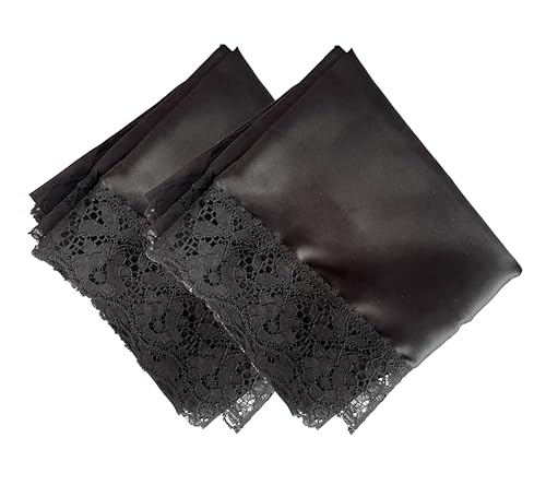 2pc 26'' lap scarf silk feeling fabric lap scarves with lace trims lap handkerchief lap covers lap skirts for women in church