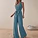 Light Royal Blue Teen Girls Lounge Overalls Trousers Pants Unitard for Women Rayon Straight Leg Basic Long Leg Summer Fall Trousers Pants 2025 Clothing Fashion S