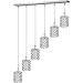 Mini 6 Light Oblong Canopy Square Pendant in Chrome Crystal Color / Crystal Trim: Crystal (Clear) / Strass Swarovski