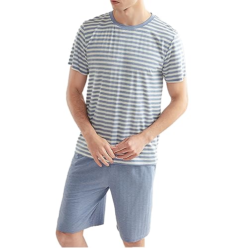 Pyjama homme modal respirant ensemble de nuit anti-transpiration à manches courtes
