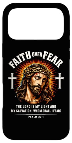 Faith Over Fear Jesus ���� 27:1 �L���X�g�������̎� �A�[�g �X�}�z�P�[�X iPhone 17 Pro Max �p