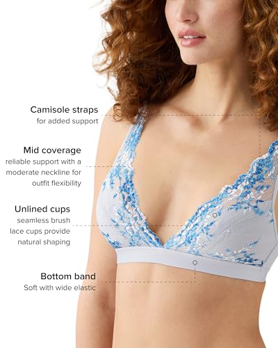 Image of Wacoal Women's Embrace Lace Lightly Lined Wire Free Mid Coverage Bralette, 852191