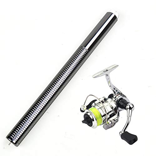 MultiOutools Portable Fishing Rod Reel Combo Set Collapsible Glass Fiber Fishing Pole Pocket Aluminum Alloy Travel Fishing Rod Set Spinning Reel Combo Kit for Sea Saltwater Freshwater (dark grey, 1.4) MultiOutools Portable Fishing Rod Reel Combo Set Collapsible Glass Fiber Fishing Pole Pocket Aluminum Alloy Travel Fishing Rod Set Spinning Reel Combo Kit for Sea Saltwater Freshwater (dark grey, 1.4)