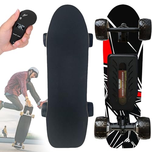 Elektrisches Skateboard,elektrisches Longboard, mountainboard mit EIN-/doppel-hubmotor, 22-40 km/h höchstgeschwindigkeit, reichweite 8–30 km Dual-Drive-33km