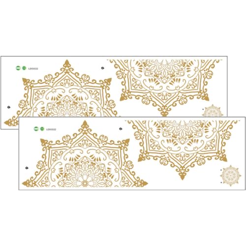 Lurrose Pegatinas de Pared Mandala Doradas