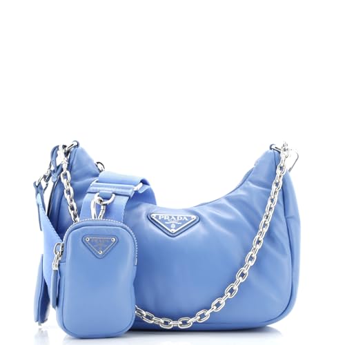 Pre-Loved Re-Edition 2005 Shoulder Bag Nappa Leather Small, Blue