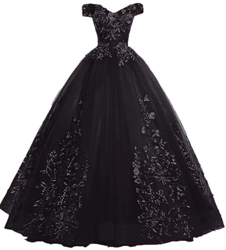 black masquerade prom dresses LEJY Women's Vintage Off the Shoulder Quinceanera Ball Gowns 2025 2 : Clothing, Shoes & Jewelry Dress can be made Womens Lace Up Dress SIZE:3XL sale::True