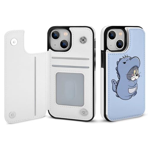 iPhone15 Plus用ケース 手帳型 トムとジェリー 【全機種対応】 アイフォン15 Plus用ケース スマホケース 財布型 PUレザー おしゃれ 背面カード収納 スタンド機能 携帯カバー 耐衝撃