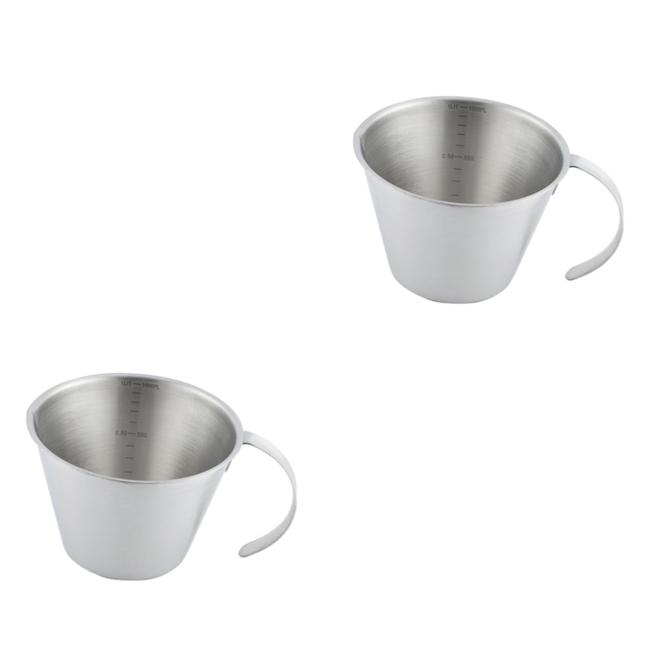 2piezas Vaso Medidor Inoxidable Taza De Graduada Jarra Resistente y De Limpiar Para Cocina