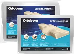 Kit 2 Travesseiros Nasa Cervical Conforto Anatômico Ortopédico