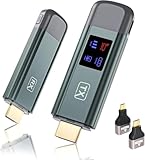 Wireless HDMI Transmitter and Receiver, TTQ Wireless HDMI Extender 4K Supported, Metal Housing, LED Display, 100FT Range, 2.4G&5G, for PC/Laptop/Camera/HDTV/Projector/TV Box, No App/Bluetooth Needed