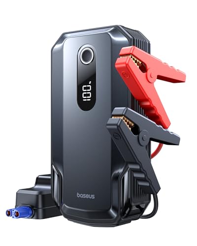 Baseus 8000A Jump Starter, 20000mAh Portable Jump Starter Battery Pack, 12V Car Battery 5 in 1 Jump Starter with 30W Fast Charging and LED Display, for Up to 10.0L Gas 6.0L Diesel Engines