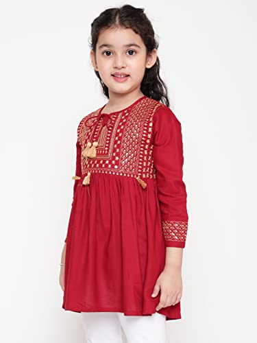 Image of NIYA Girls Party Embellished Embroidered Festive Casual TOP