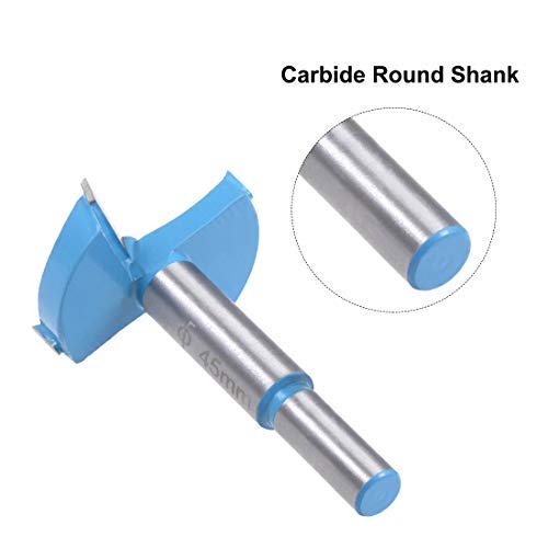 Punta Forstner 45mm Con Guida - Trapano Per Legno Con Codolo Esagonale - Foto 9