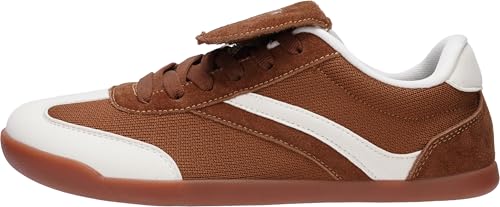 Image of WHITIN Wide Toe Box Barefoot Shoes for Women + Fashion Tennis Sneakers + Trendy Fold-Over Tongue