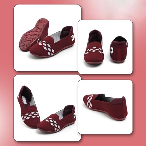 Image of Doctor Health Super Stylish Comfortable Classy Knitted Design Ballerina | Premium Look Flat Jutis | Non Slip Lightweight Shoes Bellies for Women | Dailywear Flat Bellies | Trendy Women Jutis Bellies