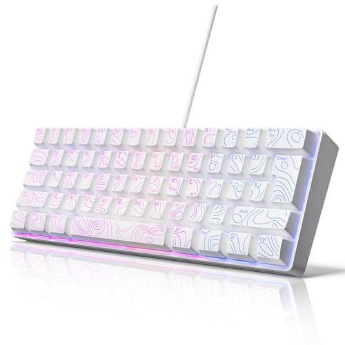 Dpofirs USB �L���R���s���[�^�[�L�[�{�[�h�A61 �L�[�R���p�N�g RGB �o�b�N���C�g�t���Q�[�~���O�{�[�h�A�I�C�����������L���b�v�t���A�d����^�C�s���O�p