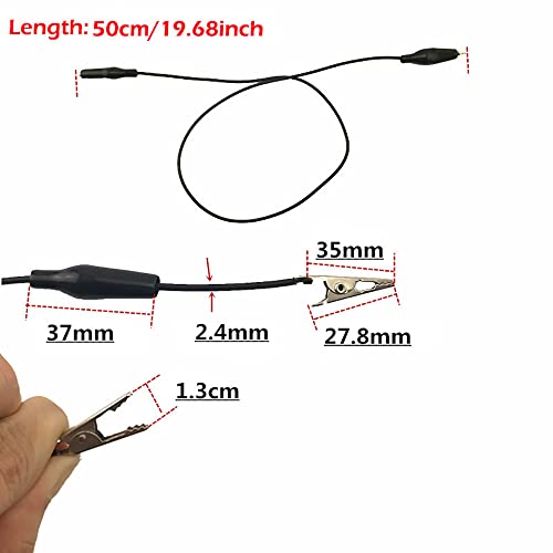 Image of 20 Pcs (20 inch) Alligator Clip Wires, 5-Color Test Leads with Crocodile Clip, Stamping Jumper Wires for Electrical Test, Circuit Connection, Experiment