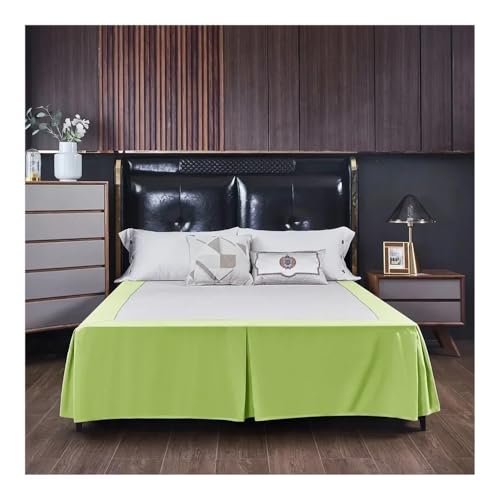 UIJIQX 1 faldón de cama plisado suave y cómodo, a medida, decoración de ropa de cama, falda de cama de 15 pulgadas de alto (sin plataforma) (CQ005-04, tamaño individual, 100 x 190 x 38 cm)