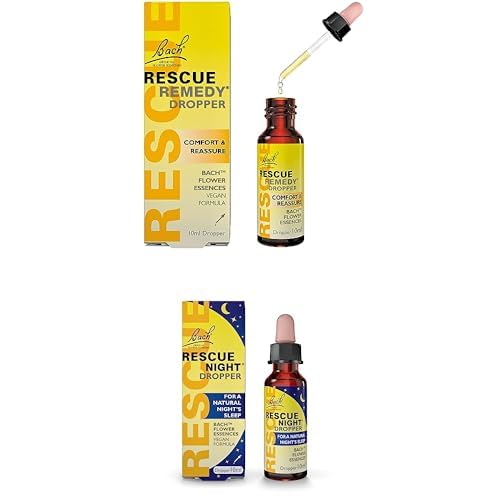 RESCUERemedy Day & Night Dropper Bundle (2 x 10ml), Support in Times of Emotional Demand for A Natural Night's Sleep and Promotes Calm, Natural Emotional Wellness, Flower Essences