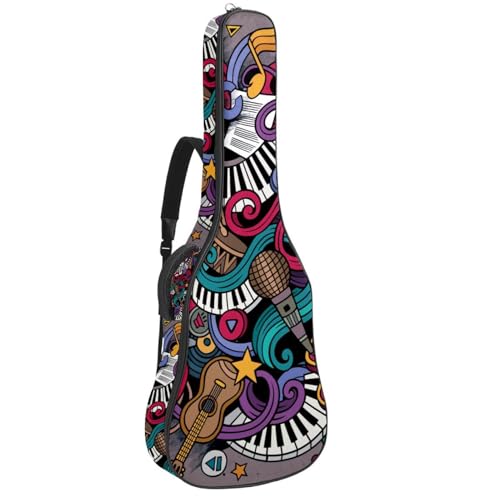 Sac de transport pour guitare acoustique 106,7 cm avec organiseur et bandoulière réglable