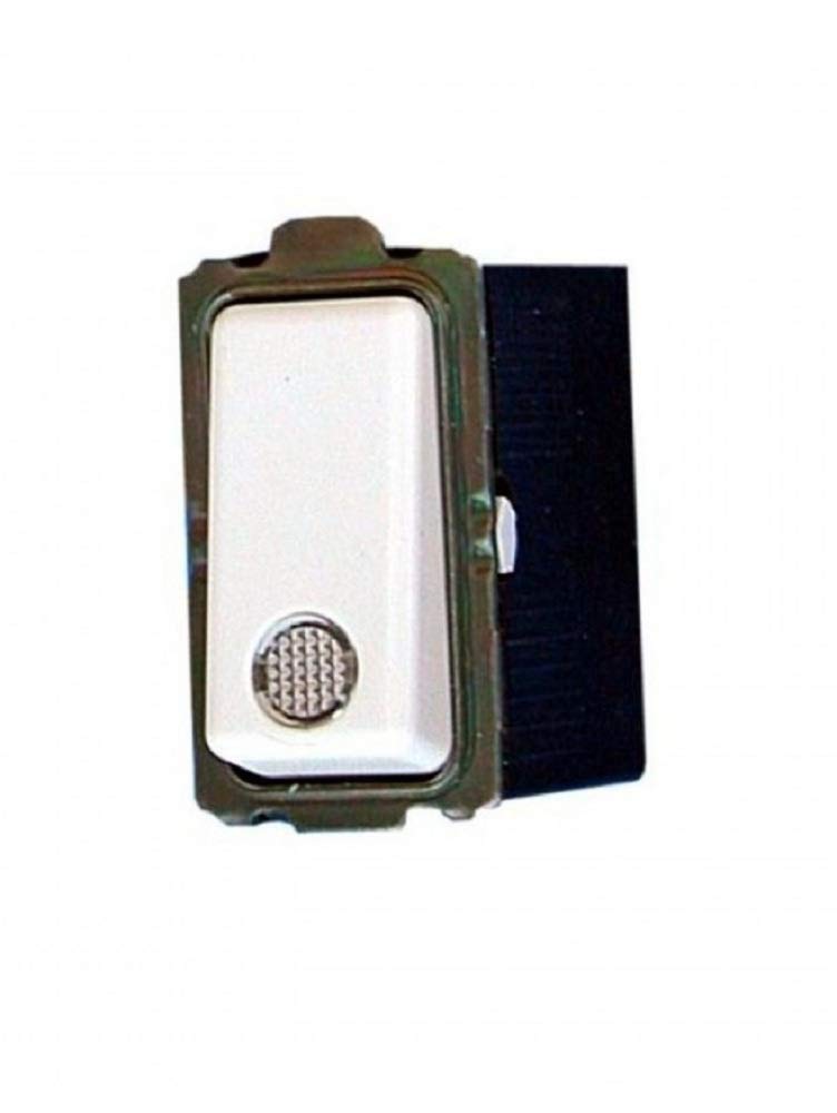 Marlanvil - Pulsante Campanello luminoso Venus 7906.1 di colore bianco con lampada spia 16A 250V