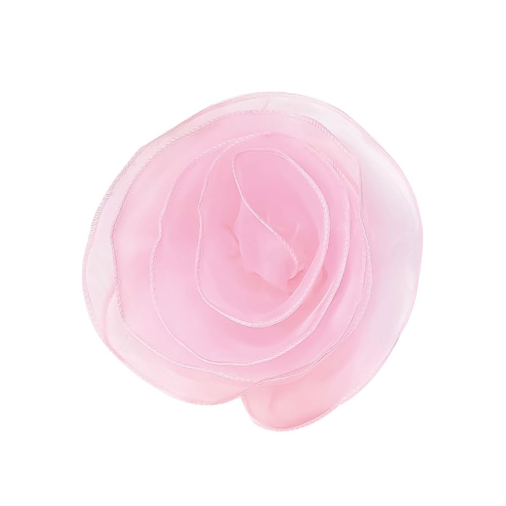10inch Extra Large Flower Brooch Pin for Women Fashion Dainty Organza Satin Fabric Big Camellia Brooches Lapel Pins Wedding Dance Party Dress Accessories Exaggerated Jewelry Gift