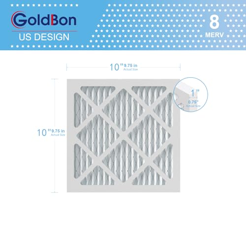 Image of 10x10x1 MERV 8 Air Filter 4-Pack for HVAC Furnace