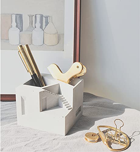 Silicone Concrete Flower Pot Molds,Industrial Building Design Succulent Plant Molds Cement Clay Moulds Home Office Desk Decor #TOP2