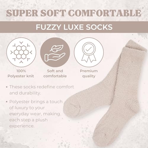 Shadow Breeze Plush Cozy Knit Socks | Super Soft Comfortable Fuzzy Luxe Socks4
