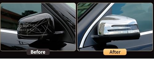 Coque rétroviseur carbone rouge haut de gamme pour Benz - 3