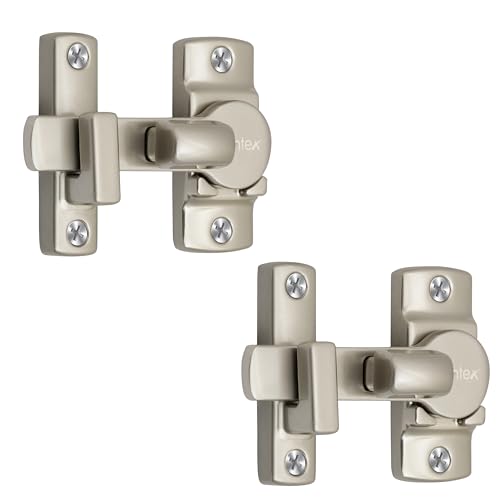 Image of Plantex Door Lock Latch /180 Degree Door Latch Lock /Flip Latch Lock for Door /Baby Latch for Bathroom /Latch Lock for Main Door /Door Stopper for Home /Chitkan - Pack of 2 (Satin)