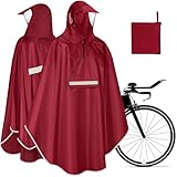 NEWIROVE Mantella Antipioggia Ciclismo Leggero Impermeabile Poncho Bicicletta Portatile Po...