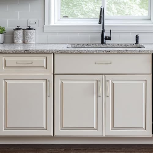 Image of Ravinte 30 Pack 5 Inch Brushed Nickel Kitchen Cabinet Handles Solid Zinc Alloy Cabinet Pulls Cupboard Hardware Drawer Handles