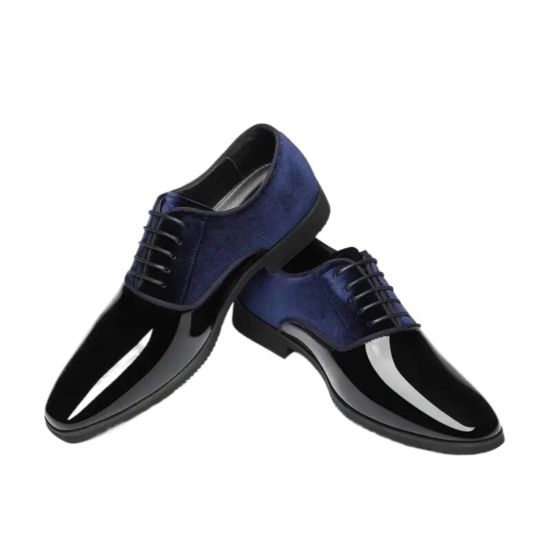 Dress Oxford Shoes for Men Synthetic Leather Non Slip Low Top Block Heel Anti-Slip Classic Breathable Fashion Lace Up Casual2