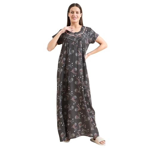 Image of Sweet Dreams Women's Cotton Maxi Casual Regular Night Dress