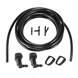 Ensun 8E5Z17603A 2 Pcs Windshield Washer Nozzle + 1 Hose + 3 Connector (I T Y) replacement for 2008-2012 Fusion Lincoln MKZ 2008-2011 Mercury Milan