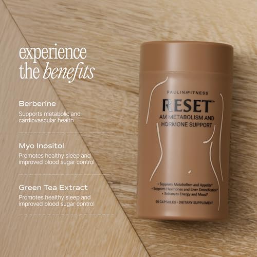 Paulina FITNESS Reset AM Metabolism and Hormone Support Supplement | Appetite Regulation, Metabolism Support, Enhanced Energy and Mood, Hormones | for Holistic Wellness | 90 Capsules - Image 6