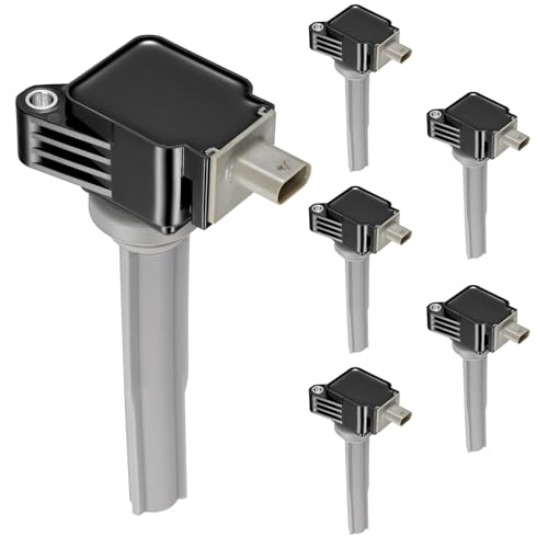 Image of 6 Ignition Coils Pack - Fix Misfires for Lincoln Continental /MKZ /MKX /Nautilus & Ford F-150 /Edge /Fusion (2.7L /3.0L V6) 2015-2020 - Repl. UF773 /FT4Z12029A