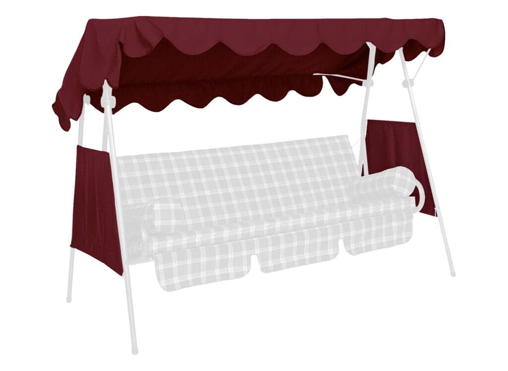 Toit balancelle 200 x 120 cm Angerer en PE bordeaux pour rénovation de jardin