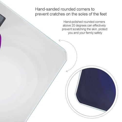 Báscula de baño digital con diseño morado mariposa miniatura 4