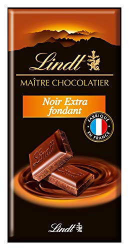 Lindt - Pastilla negra, fondant extra chocolate, 110 g