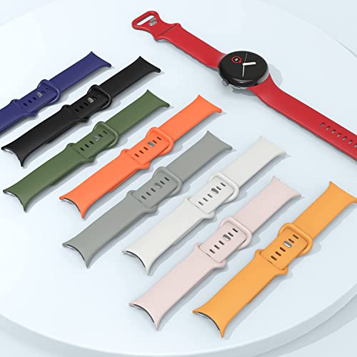 OVERSTEP Compatible for Google Pixel Watch Band Pixel Watch Soft Silicone Wristband Waterproof Sport Strap Band for Google Pixel Watch 2022(S) - Image 4
