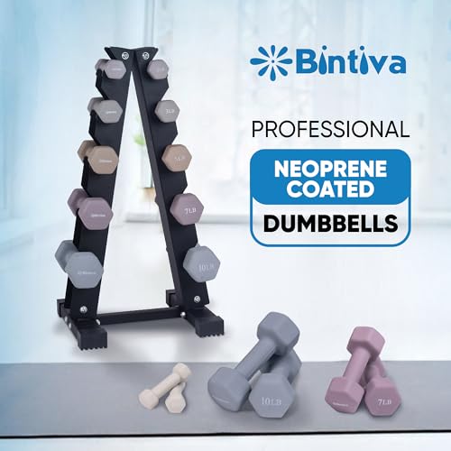 Dumbbell Set Pair - Hex Neoprene Coated Weights - Color Coded Dumbell Pairs - 1-20 LBs Available - Thumbnail 7