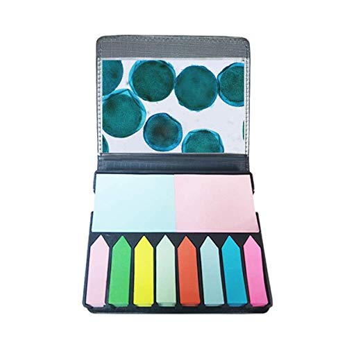 Marque-page bloc-notes adhésif motif cellule créature bleue en boîte