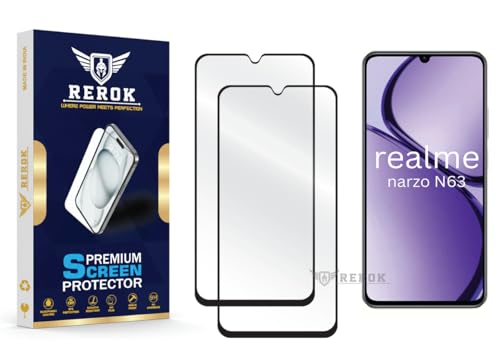 Image of Gorilla Tempered Glass Screen Protector Compatible with Realme Narzo N63 [Pack of 2] | Edge-to-Edge, Bubble-Free, Case Friendly, Easy Installation Kit