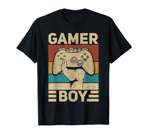 Gamer Boy Gaming Apparel Retro Video Game Outfit Adolescentes Gamer Camiseta
