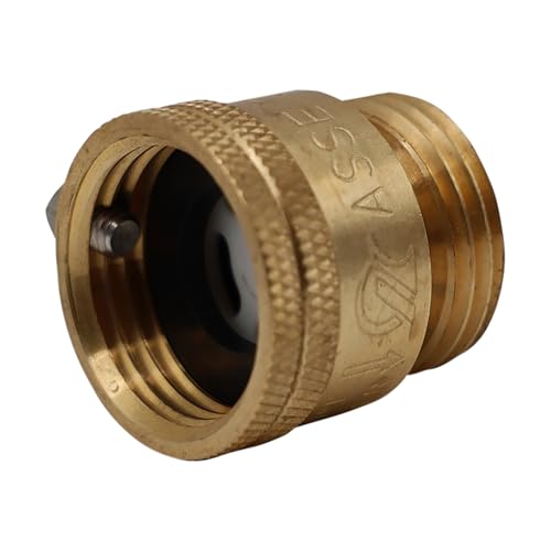 JB Products Vacuum Breaker 3/4 Inch Solid Brass Hose Bib Backflow Preventer for Garden Spigot RV