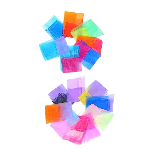 CLISPEED 30pcs Gradient Velour Scarf for Boys and Girls Lightweight Decorative Scarves for Kindergarten Performance Creative Mixed Silks for Activities