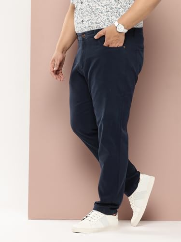 Image of Thomas Scott Men's | Smart | Plus Size | Regular Fit | 100% Cotton | Solid | 5 Pockets | Woven | Chinos | Trouser